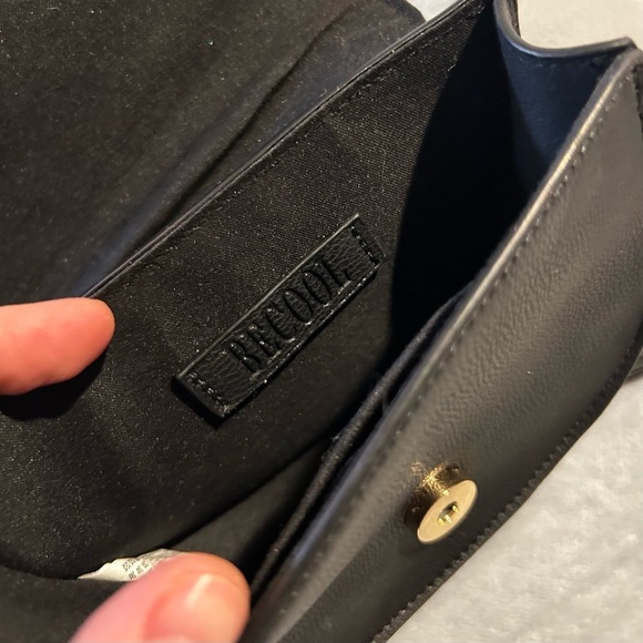 BE COOL Black Crossbody Bag with Gold Clasp - Picture 5 of 5